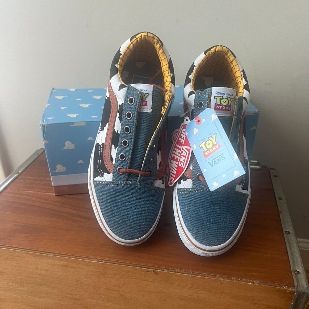 Vans Old Skool x Toy Story Woody/Denim New With Box and Tags Womens 7.5
